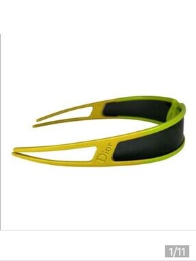 2003 Christian Dior by John Galliano Green Yellow Wrap Bandage Sunglas